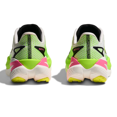 Hoka Women's Mach X 3 - BlackToe Running#colour_white-neon-lime