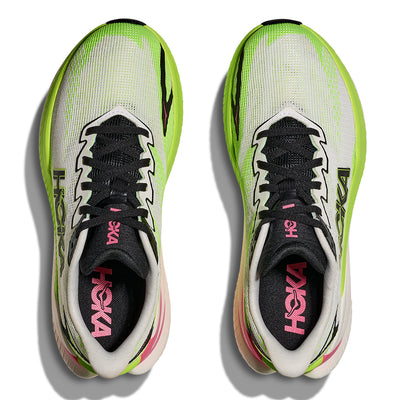 Hoka Women's Mach X 3 - BlackToe Running#colour_white-neon-lime