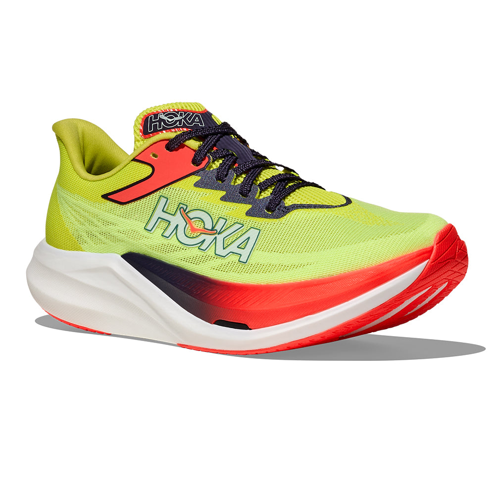 Hoka Rocket X 3 - BlackToe Running#colour_neon-yuzu-squid-ink