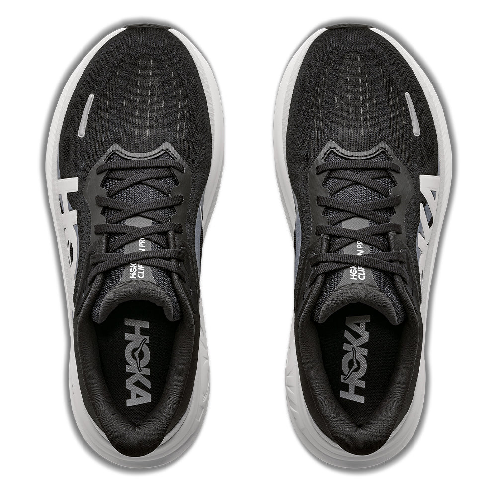 Hoka Women's Clifton Pro - BlackToe Running#colour_black-cosmic-grey