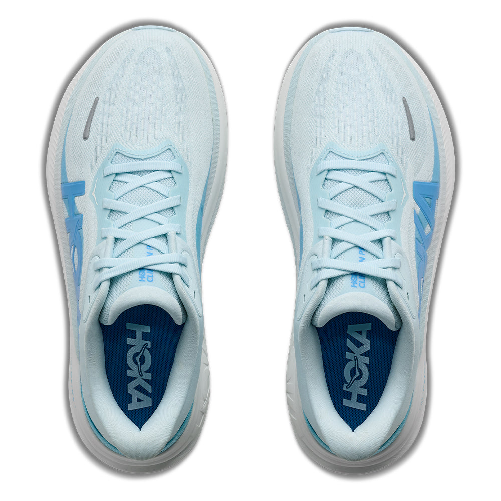 Hoka Women's Clifton Pro - BlackToe Running#colour_glimmering-blue-soaring-blue
