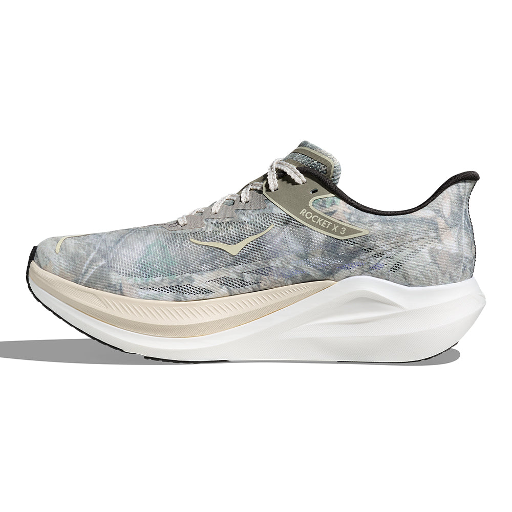 Hoka Rocket X 3 John Elliott - BlackToe Running#colour_spray-green-antique-white
