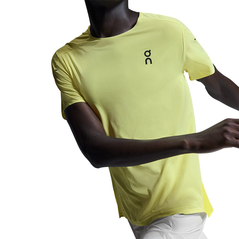 On Running Men's Performance-T - BlackToe Running#colour_limelight-lime