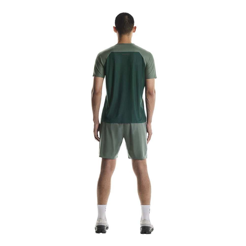 On Running Men's Performance-T - BlackToe Running#colour_olive-spirulina