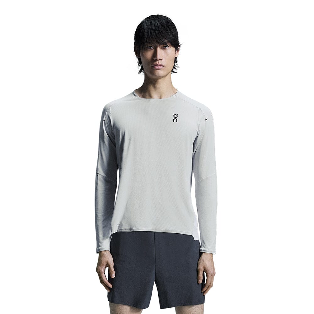 On Running Men's Performance Long-T - BlackToe Running#colour_glacier-white