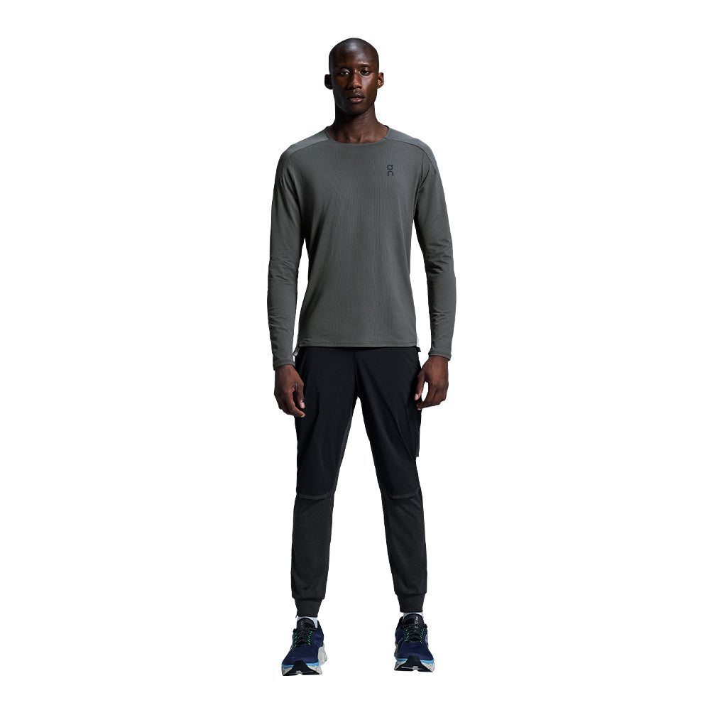 On Men's Weather Pants - BlackToe Running#colour_black