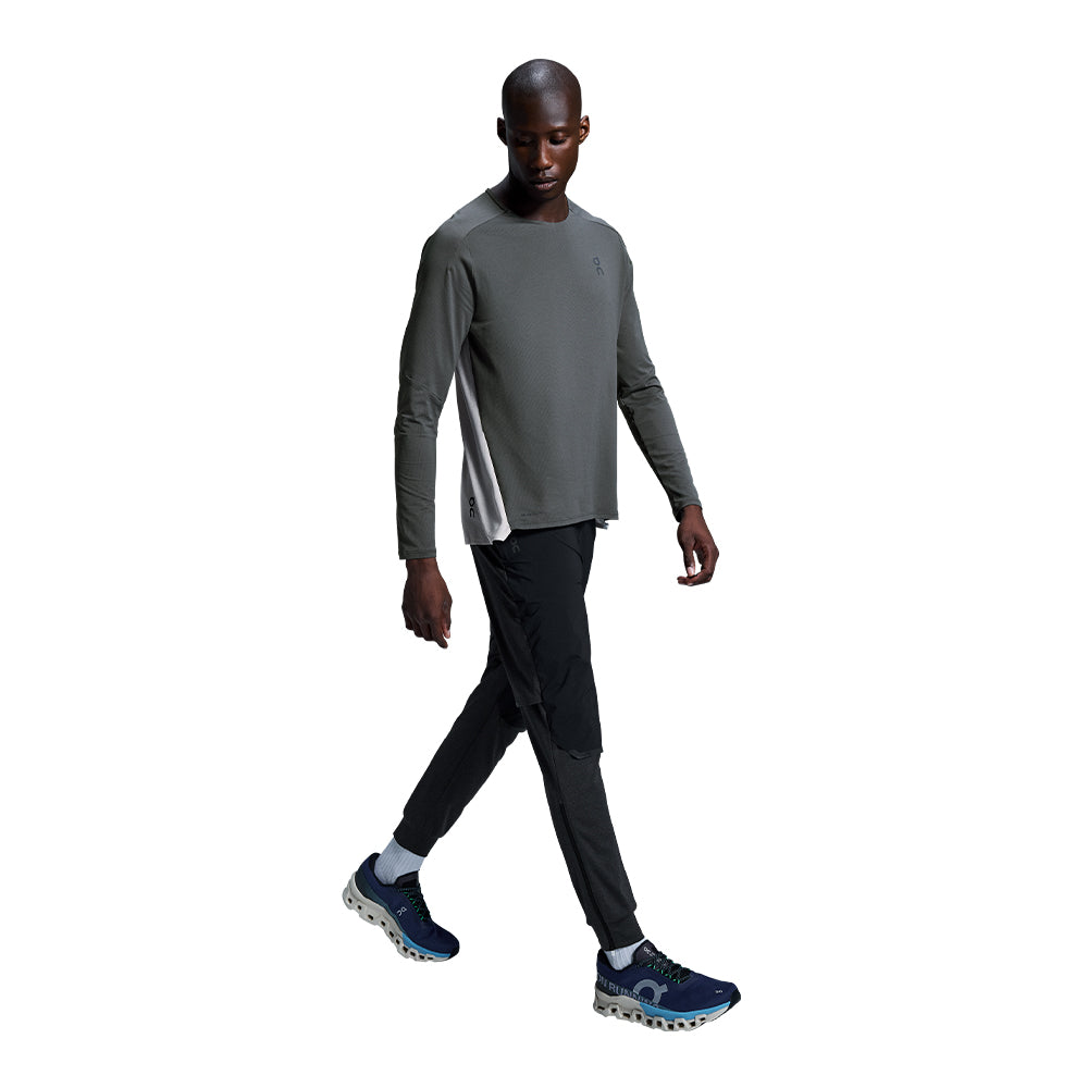 On Men's Weather Pants - BlackToe Running#colour_black