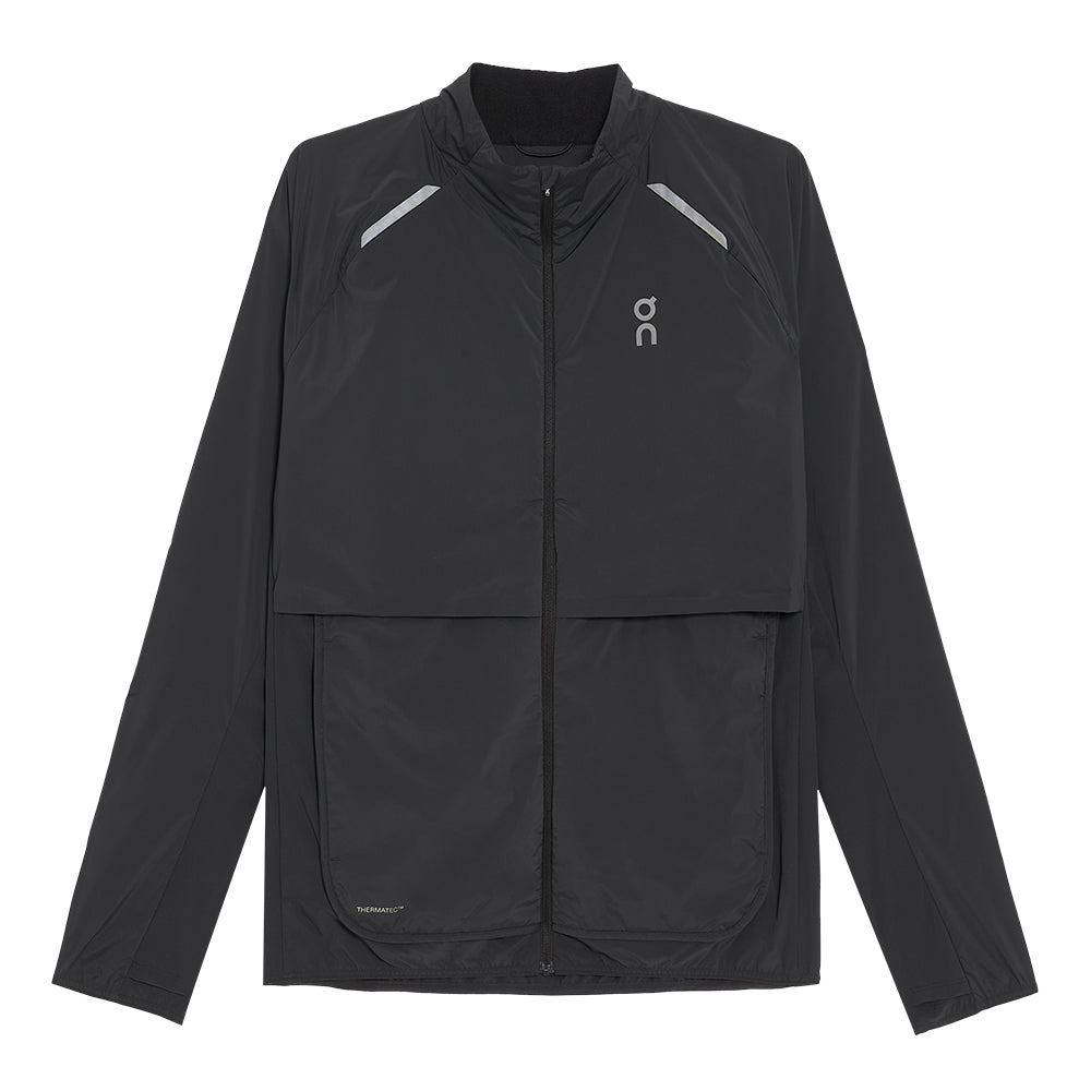 On Men's Weather Jacket Insulated - BlackToe Running#colour_black