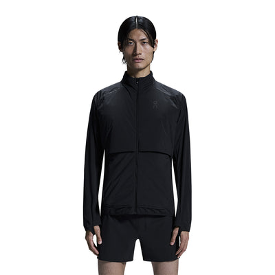 On Men's Weather Jacket Insulated - BlackToe Running#colour_black
