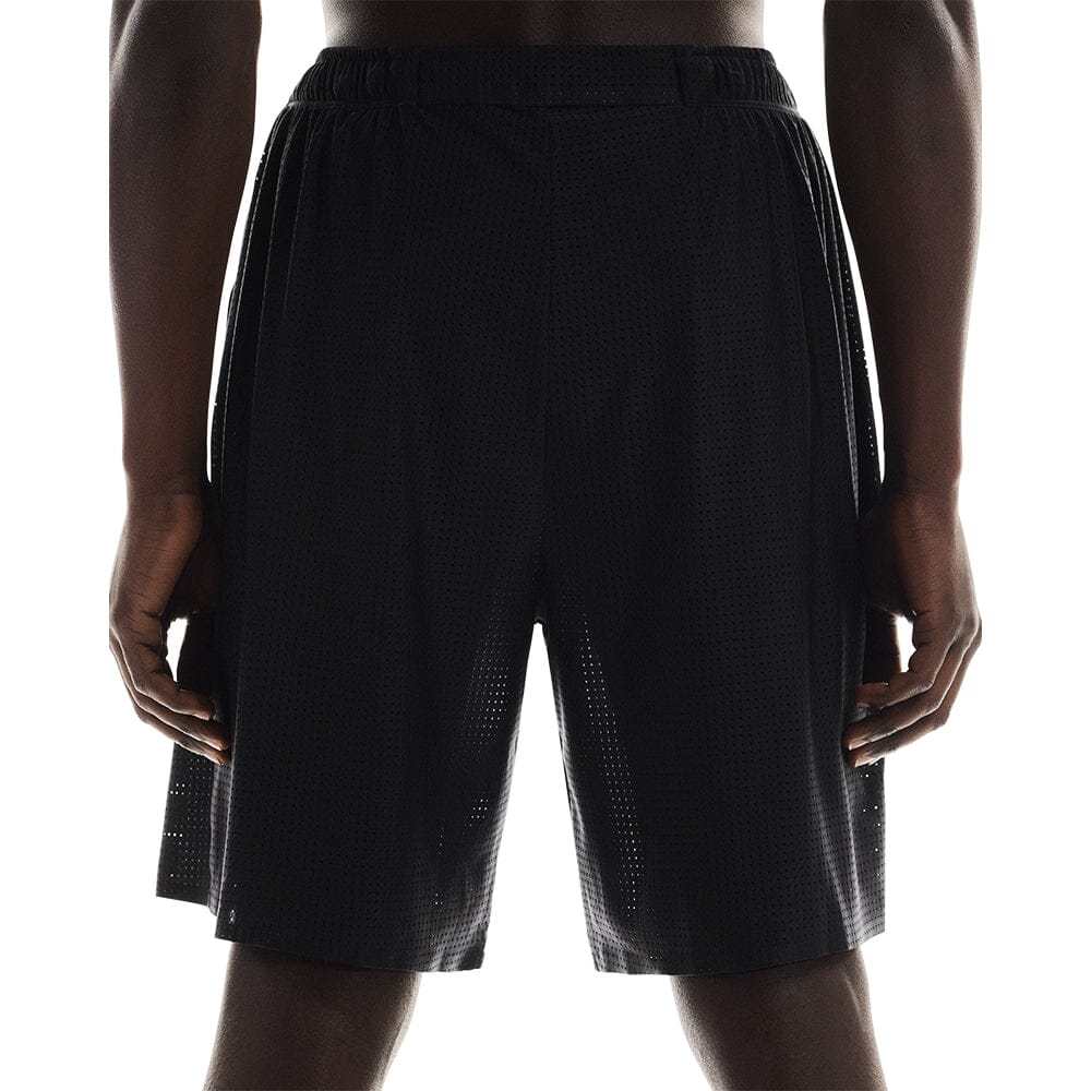 On Men's Pace Mesh Shorts - BlackToe Running#colour_black