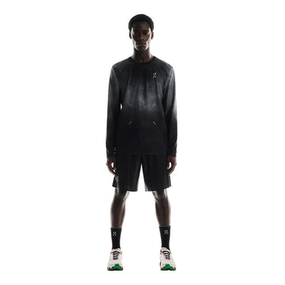On Men's Pace Mesh Shorts - BlackToe Running#colour_black