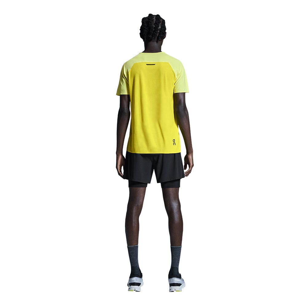 On Men's 5" Performance 2/1 Shorts - BlackToe Running#colour_black