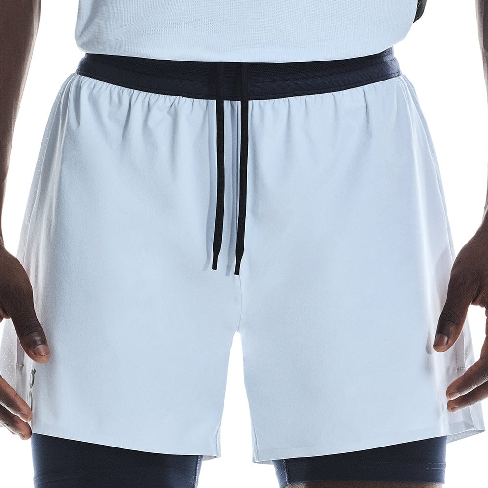 On Men's 5" Performance 2/1 Shorts - BlackToe Running#colour_arctic-midnight