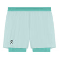 On Men's 5" Performance 2/1 Shorts - BlackToe Running#colour_flurry-aquamarine
