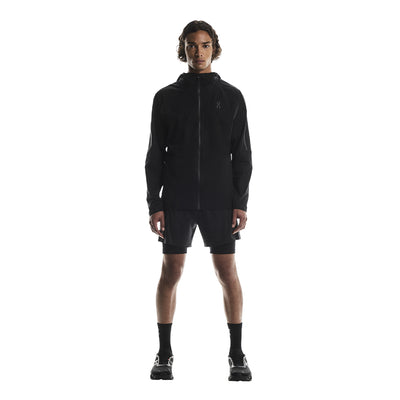 On Men's Performance Jacket Waterproof - BlackToe Running#colour_black