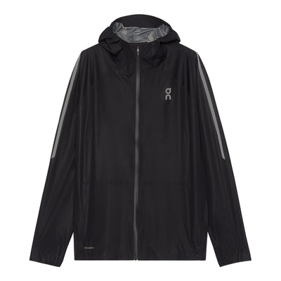 On Men's Performance Jacket Waterproof - BlackToe Running#colour_black