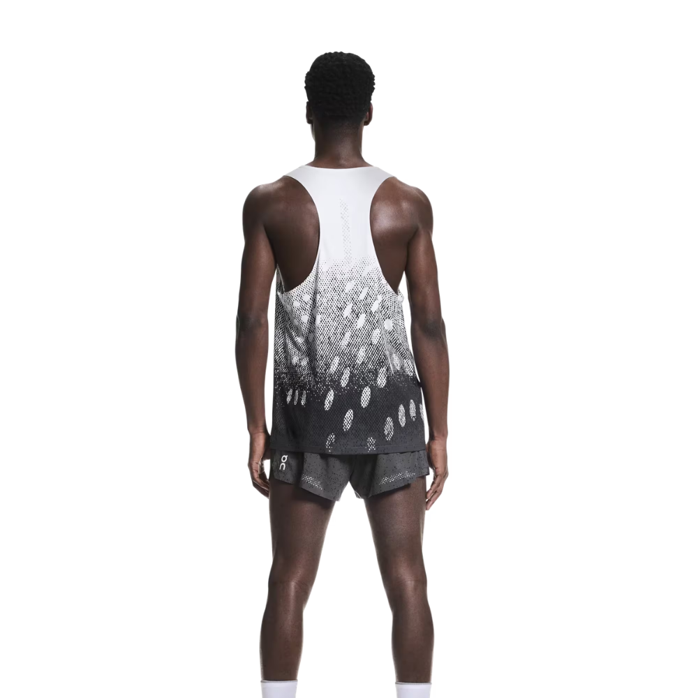 On Men's Zero Singlet - BlackToe Running#colour_white-iron