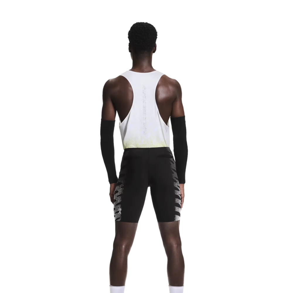 On Running Men's Zero Half Tights - BlackToe Running#colour_iron-white