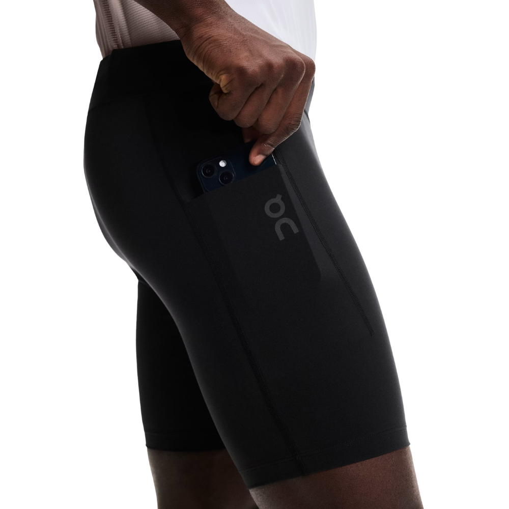 On Men´s 8" Performance Tights - BlackToe Running#colour_black