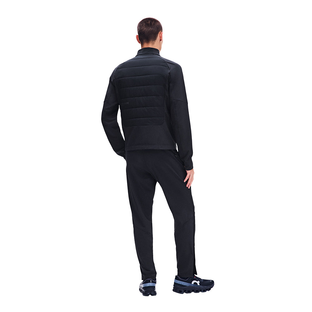 On Men's Weather Hybrid Jacket - BlackToe Running#colour_black