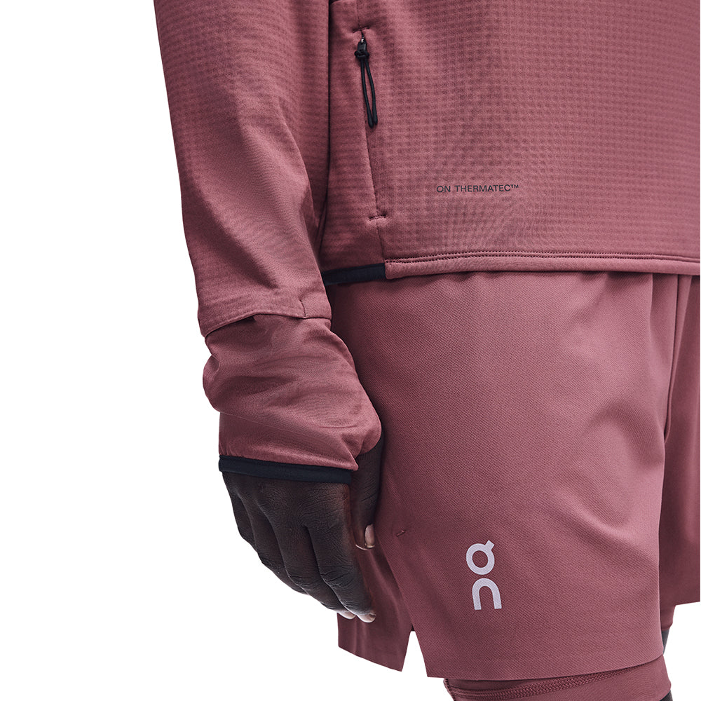 On Men's Climate Shirt 3 - BlackToe Running#colour_barberry