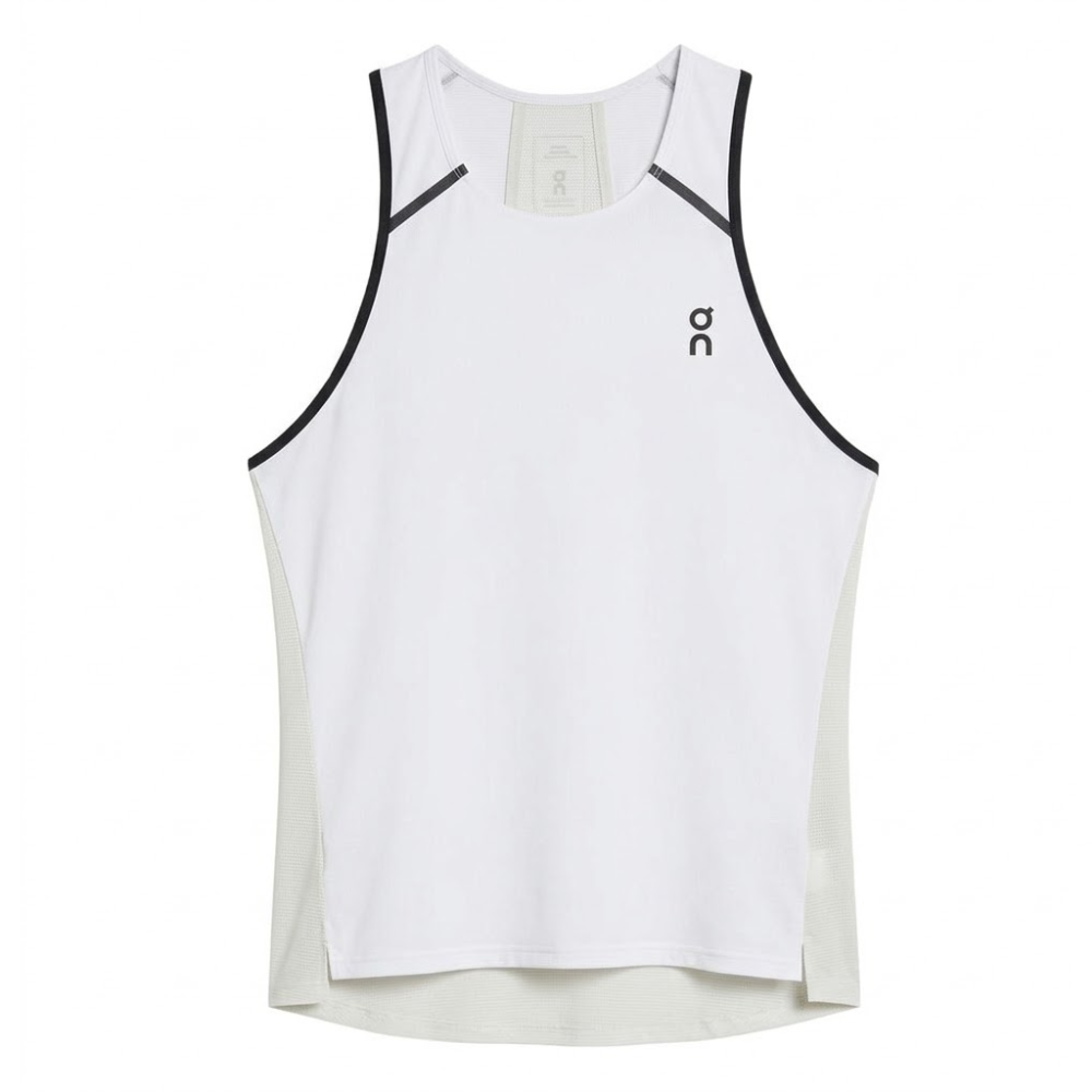 On Women's Performance Tank - BlackToe Running#colour_white-silver