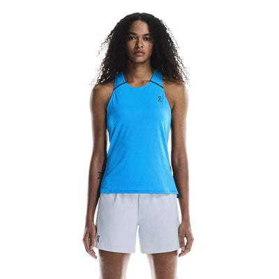 On Women's Performance Tank - BlackToe Running#colour_malibu-midnight