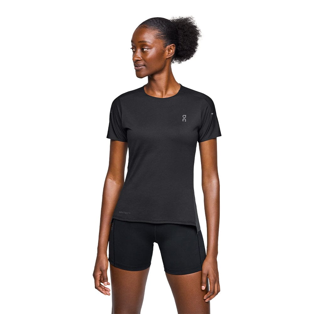On Women's Performance Tee - BlackTore Running#colour_black-eclipse