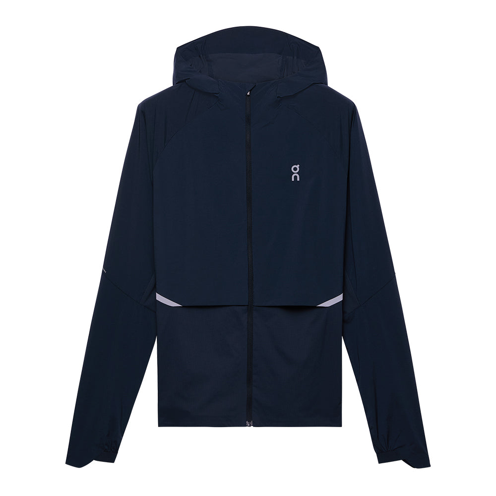 On Women's Core Jacket - BlackToe Running#colour_midnight