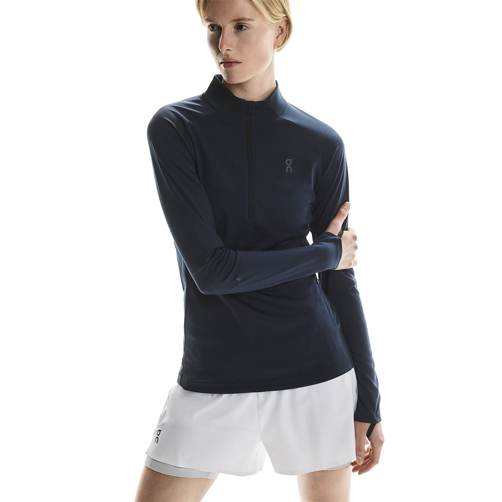 On Women's Climate Shirt - BlackToe Running#colour_navy