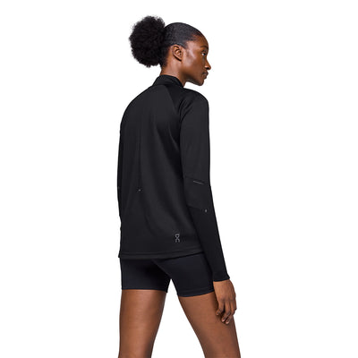 On Women's Climate Shirt - BlackToe Running#colour_black