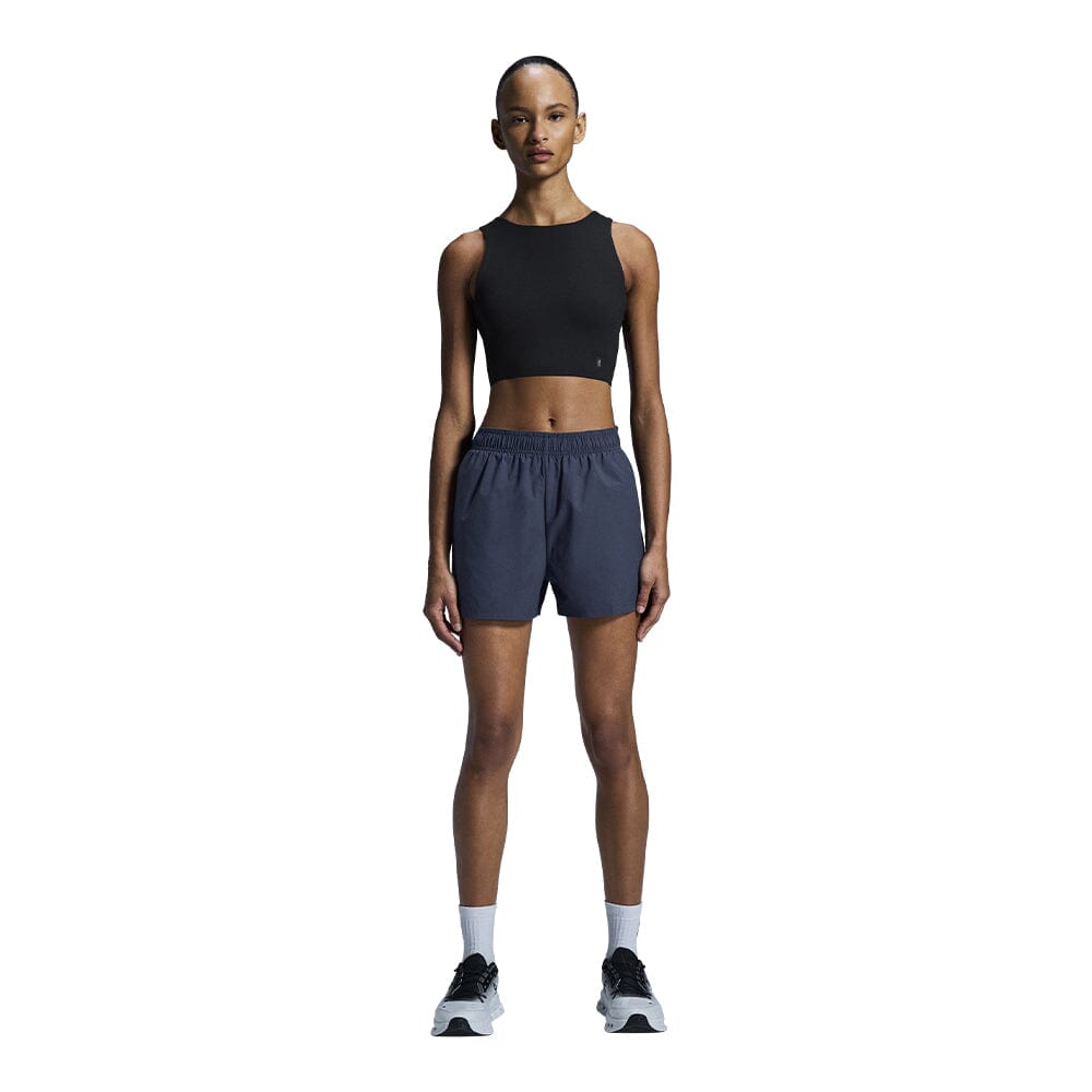 On Women's Core 2-In-1 Crop - BlackToe Running#colour_black