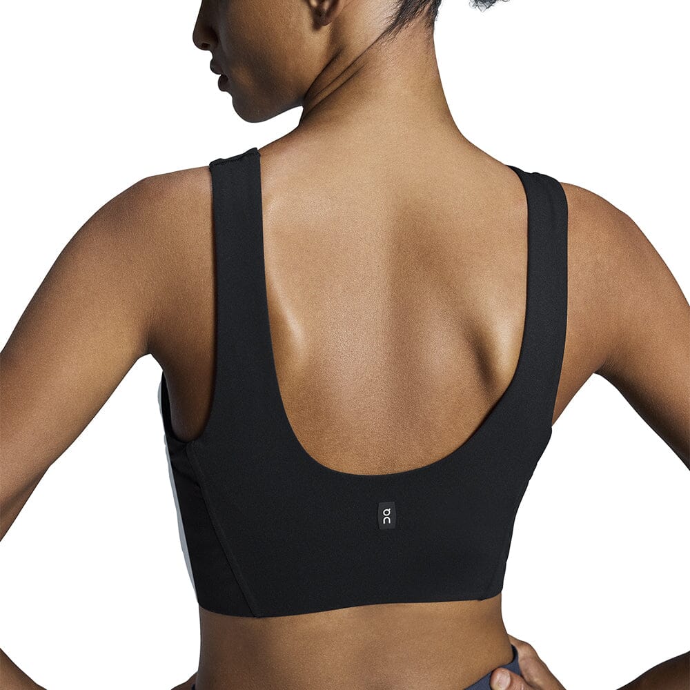 On Women's Core 2-In-1 Crop - BlackToe Running#colour_black