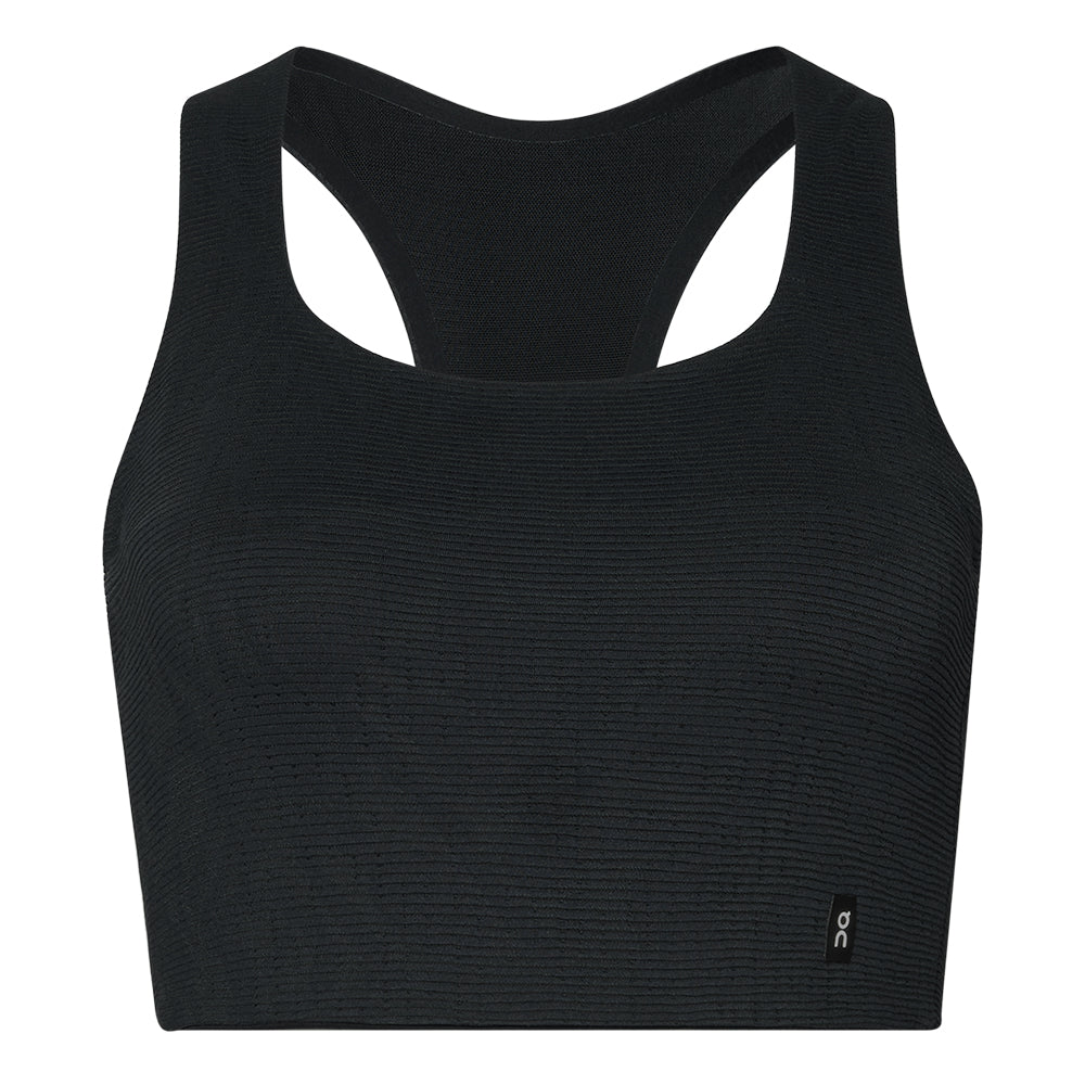 On Women's Pace Pocket Light Support Bra - BlackToe Running#colour_black