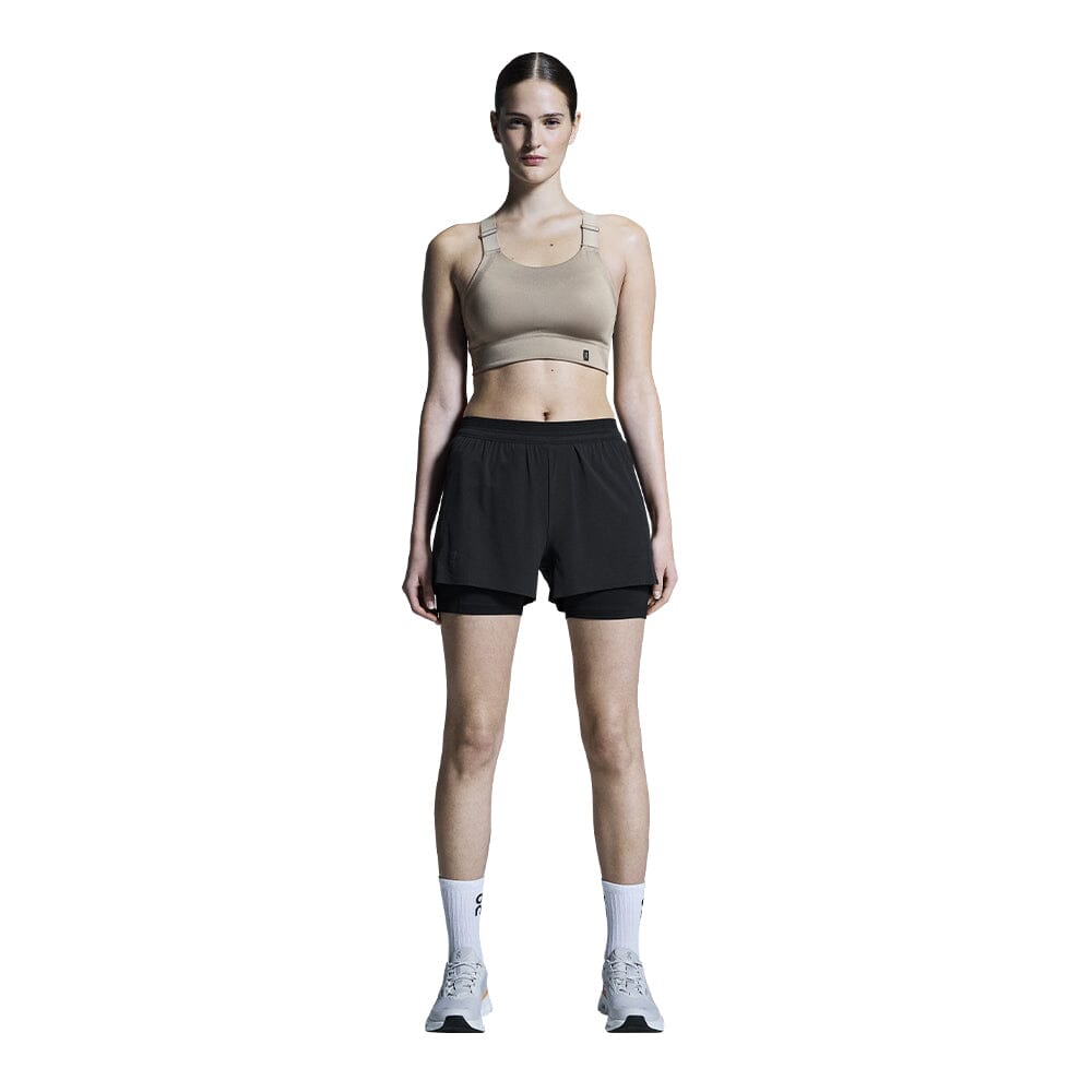 On Women's 3" Performance 2/1 Shorts - BlackToe Running