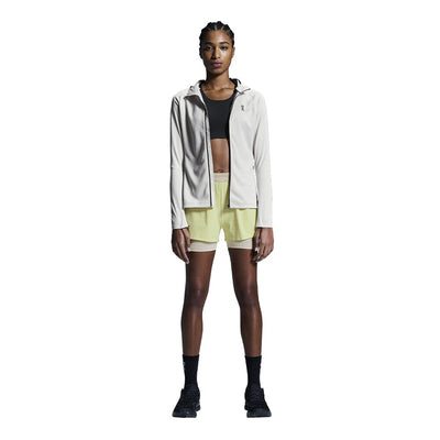 On Women's 3" Performance 2/1 Shorts - BlackToe Running#colour_limelight-sand