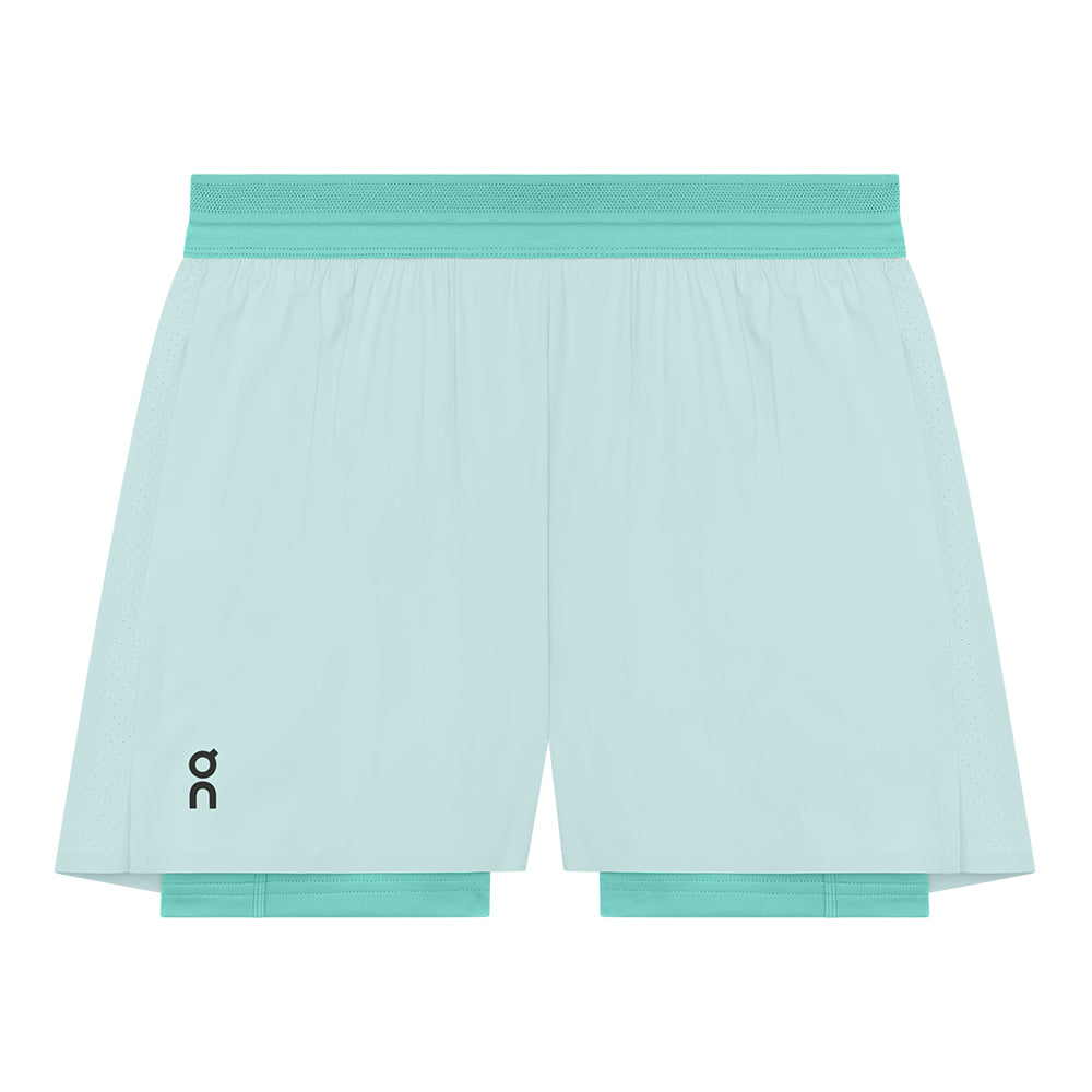 On Women's 3" Performance 2/1 Shorts - BlackToe Running#colour_flurry-aquamarine
