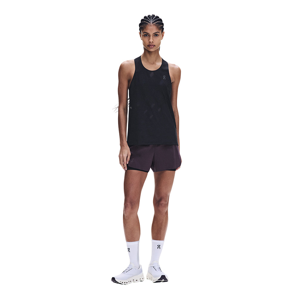 On Women's Zero Tank Breathe - BlackToe Running#colour_black