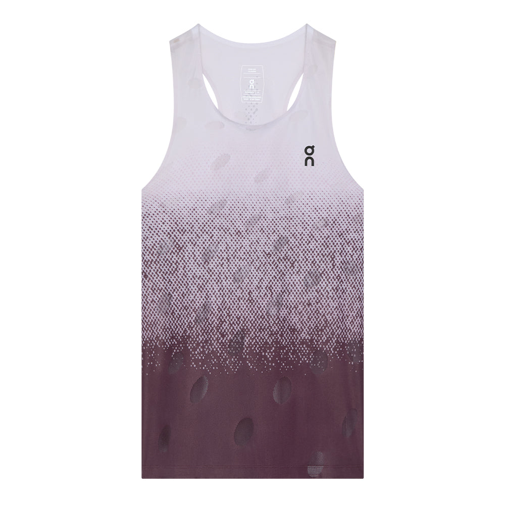 On Women's Zero Tank Breathe - BlackToe Running#colour_foxglove-white