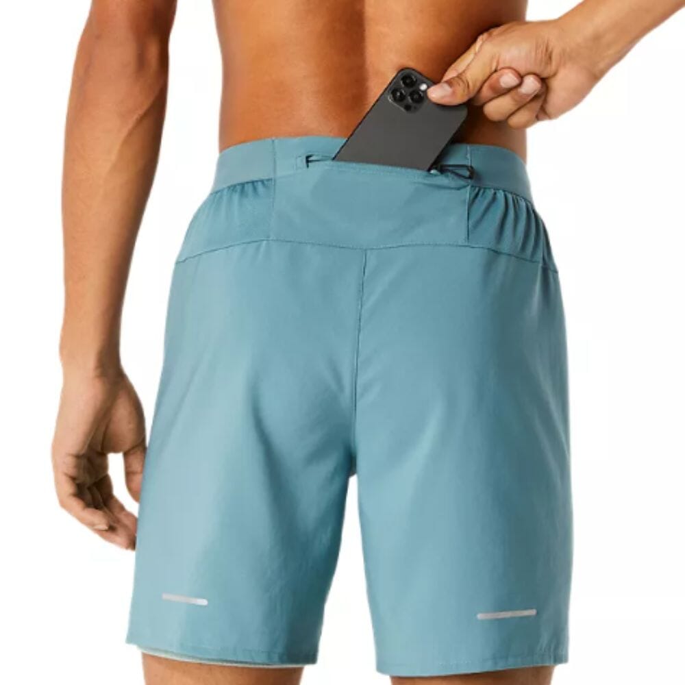 Asics Men's Road 2-N-1 7inch Short - BlackToe Running#colour_foggy-teal-ocean-haze