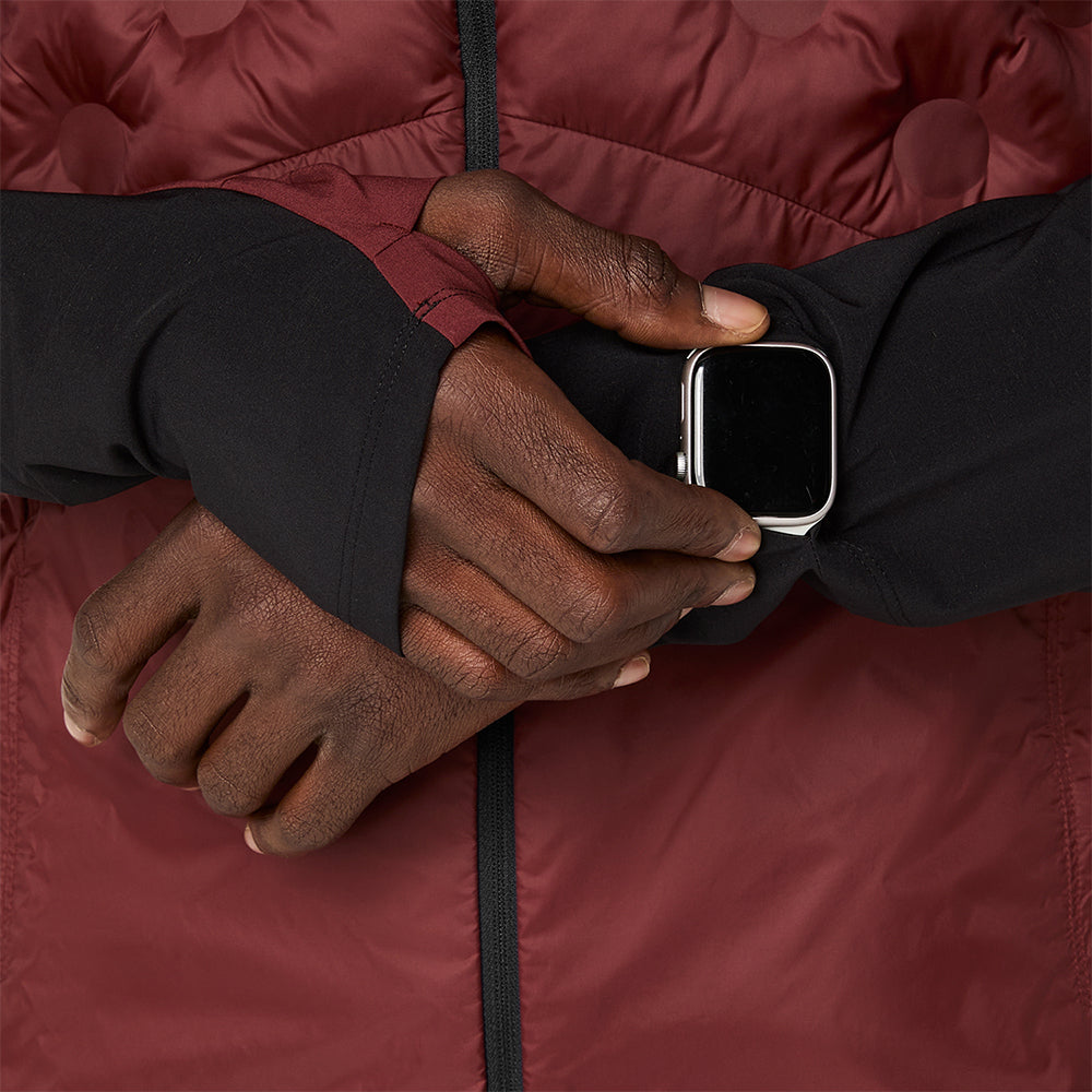 Asics Men's Road Winter Jacket - BlackToe Running#colour_dark-red-planet