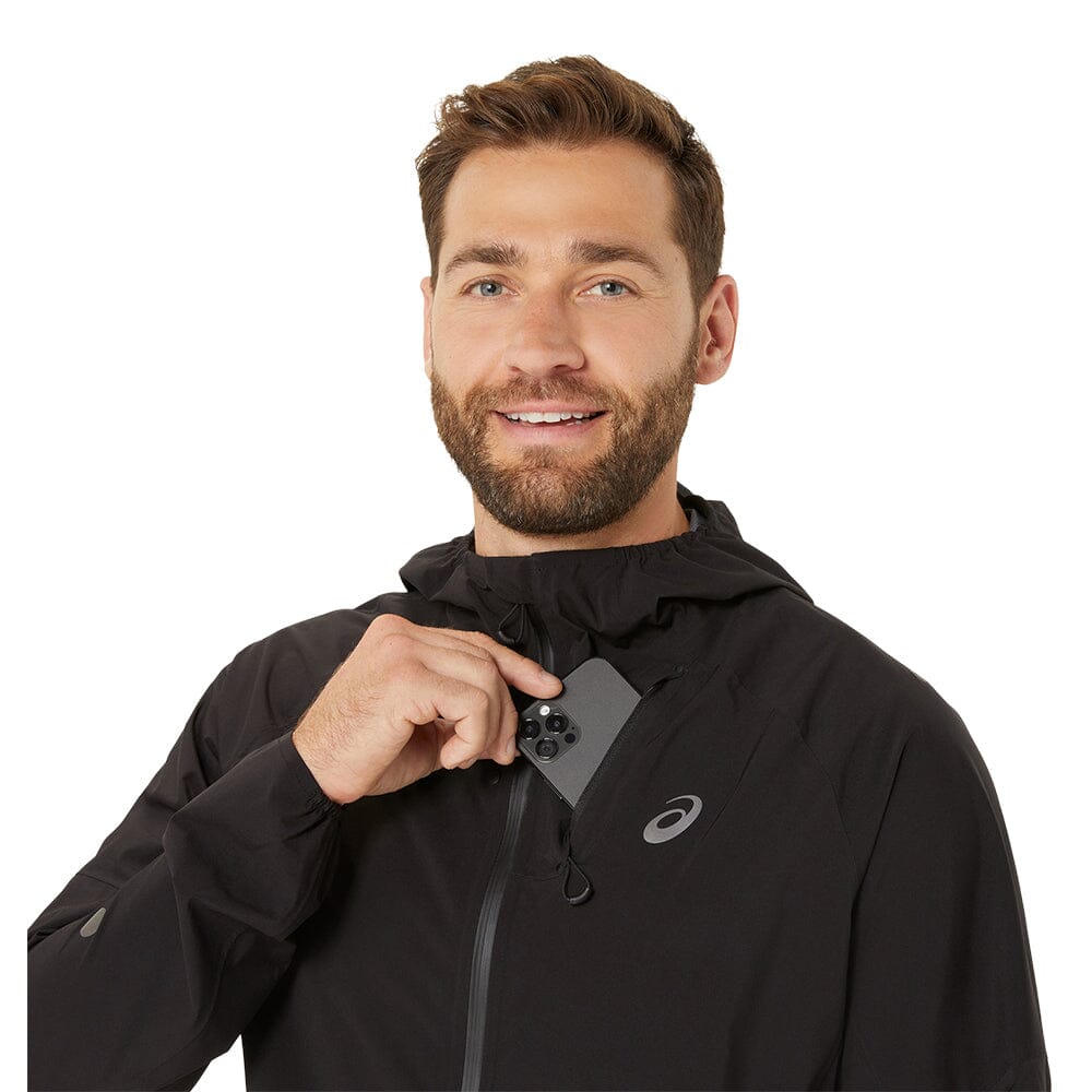 Asics Men's Metarun Waterproof Jacket - BlackToe Running