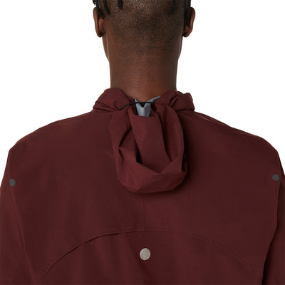 Asics Men's Metarun Waterproof Jacket - BlackToe Running#colour_dark-red-planet
