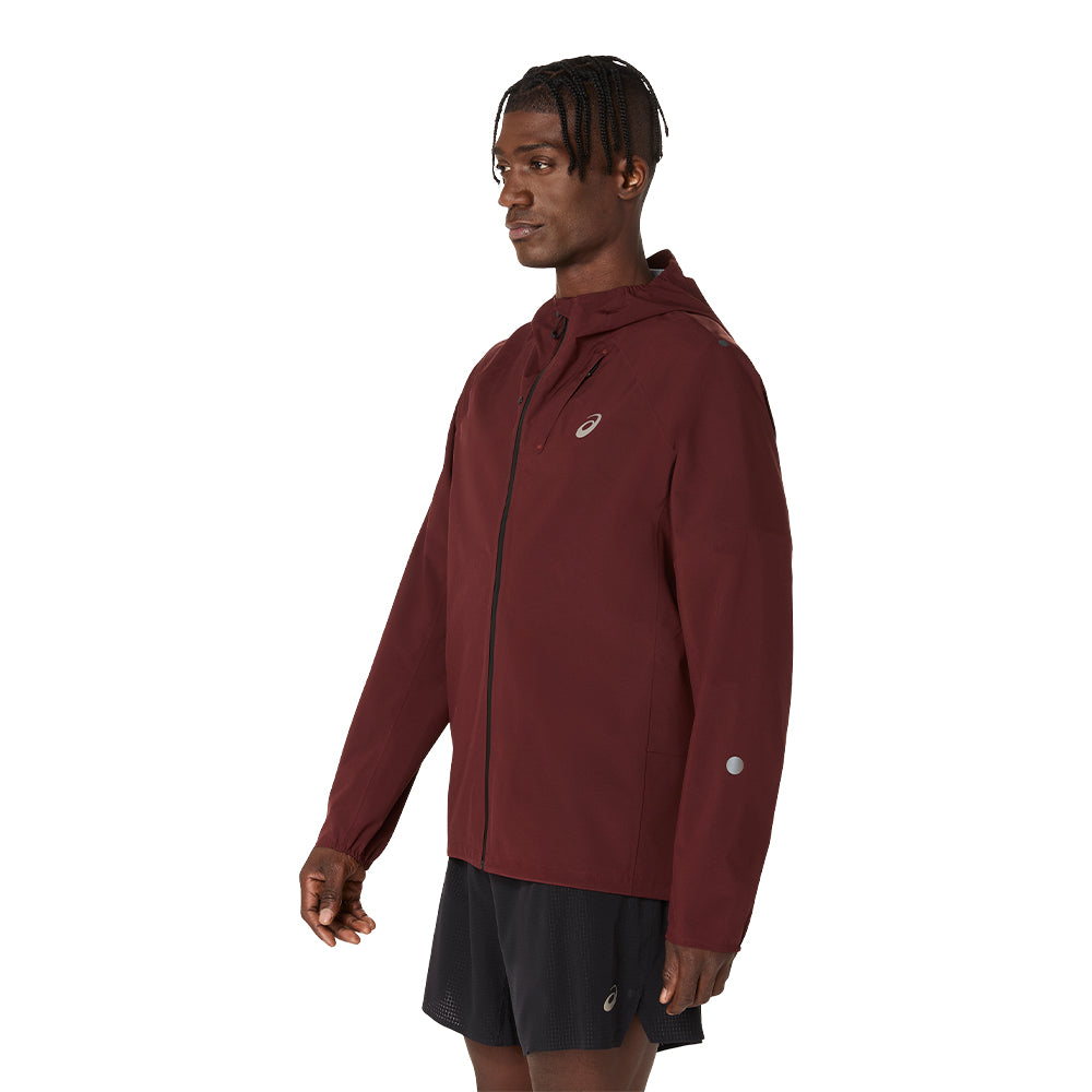 Asics Men's Metarun Waterproof Jacket - BlackToe Running#colour_dark-red-planet