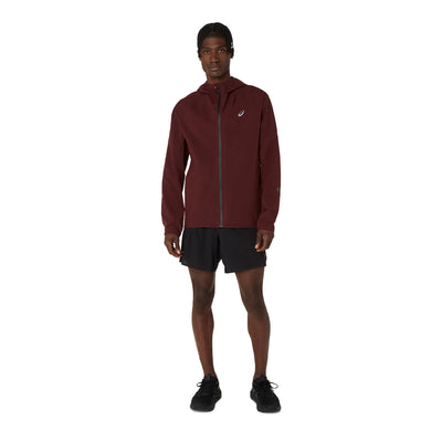 Asics Men's Metarun Waterproof Jacket - BlackToe Running#colour_dark-red-planet