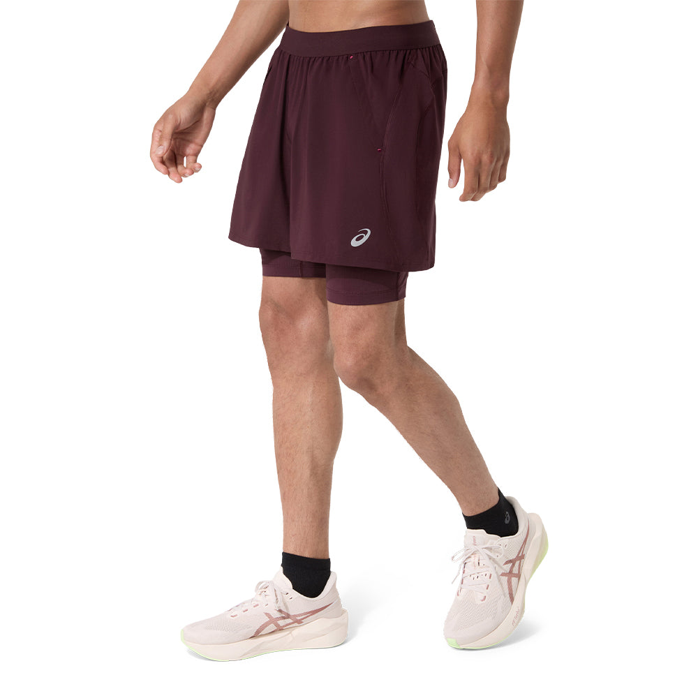 Asics Men's Road 2-N-1 5IN Short Men's Bottom - BlackToe Running