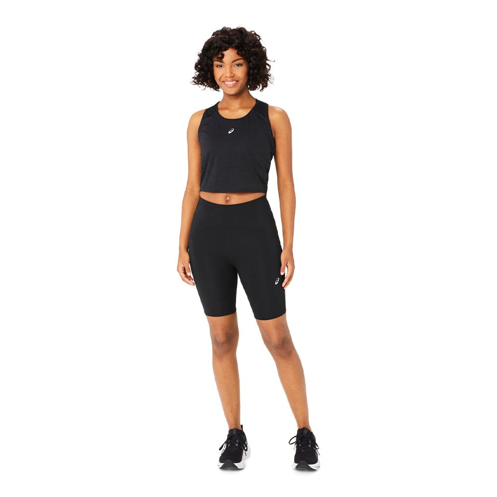 Asics Women's Road High Waist 8in Sprinter - BlackToe Running#colour_performance-black