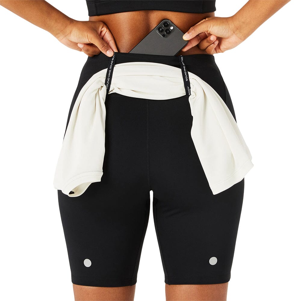 Asics Women's Road High Waist 8in Sprinter - BlackToe Running#colour_performance-black