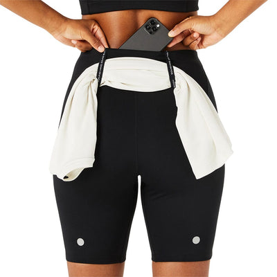 Asics Women's Road High Waist 8in Sprinter - BlackToe Running#colour_performance-black