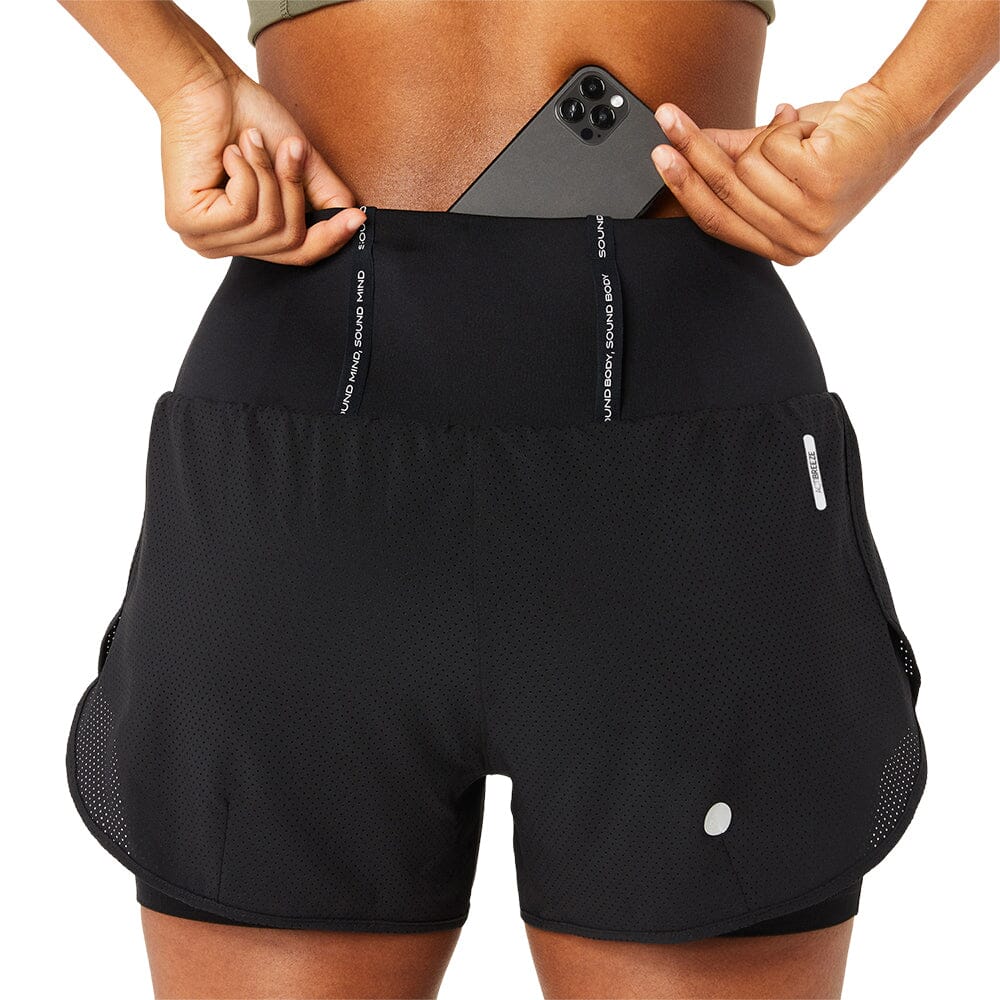 Asics Women's Road 2-N-1 3.5inch Short - BlackToe Running#colour_performance-black